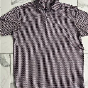 Rhoback red, white and blue US map, Polo Shirt XL